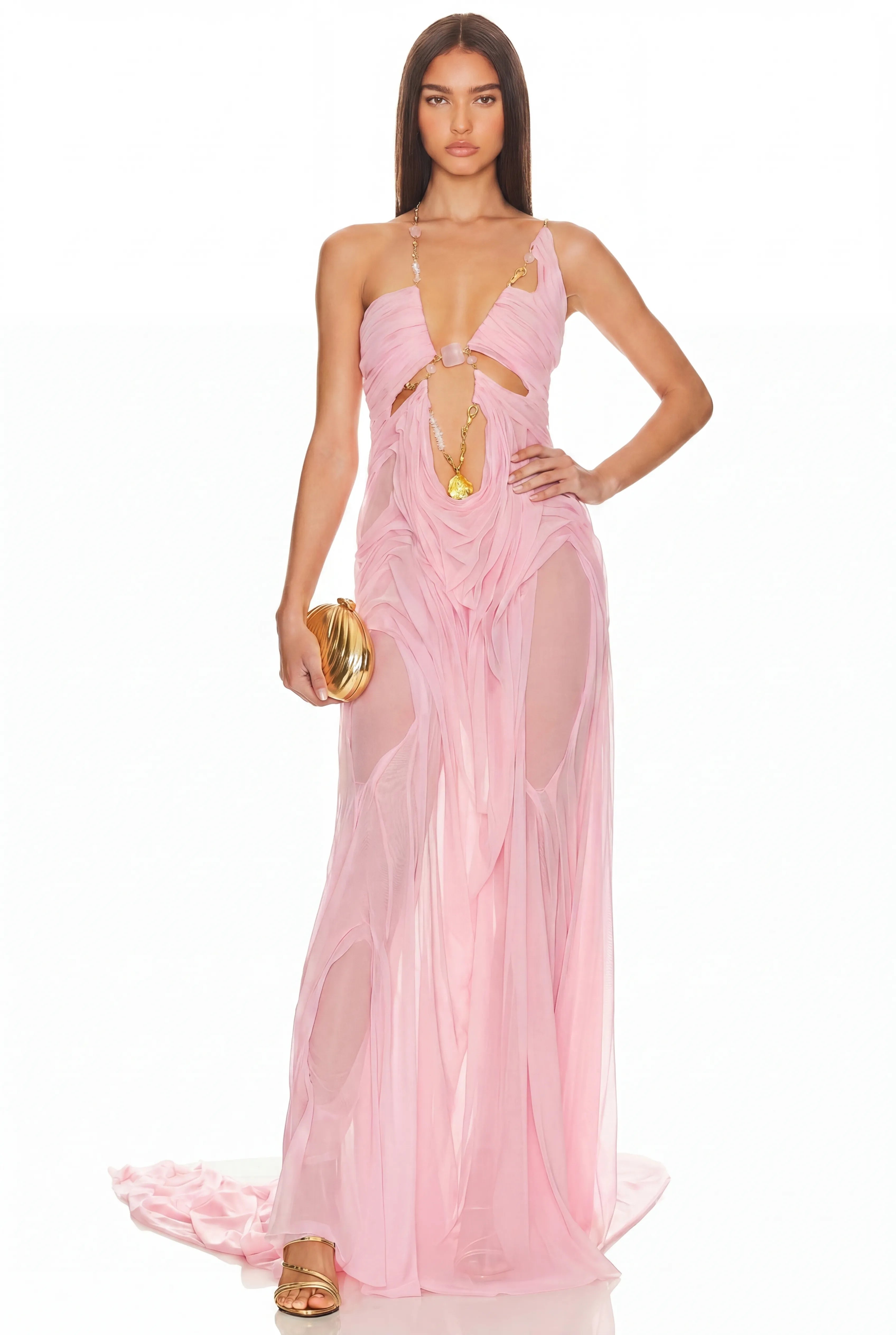 wet look dress pink Pink Venus Wetlook Dress Di Petsa