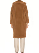 101604 Teddy Bear Icon Coat in Camel – Back View, Alpaca Wool Blend Outerwear – LOOKE GARMENT