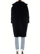 101604 Teddy Bear Icon Coat in Ultramarine – Back View, Luxury Alpaca Wool Coat – LOOKE GARMENT