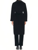 101801 Madame Icon Coat in Black – Back View, Tailored Luxury Overcoat – LOOKE GARMENT