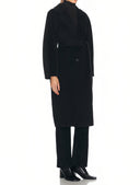 101801 Madame Icon Coat in Black – Left Side View, Oversized Kimono Sleeve – LOOKE GARMENT