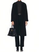 101801 Madame Icon Coat in Black – Full Styled Outfit View, Investment Piece Outerwear – LOOKE GARMENT