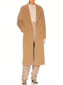 101801 Madame Icon Coat in Camel – Front View, Timeless Camel Wool Cashmere Overcoat – LOOKE GARMENT