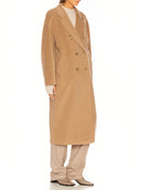 101801 Madame Icon Coat in Camel – Left Side View, Oversized Fit with Kimono Sleeves – LOOKE GARMENT