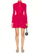 Luxury Shiny Crinoline Mini Dress in Fuchsia – Styled Outfit View, Complete Evening Look – LOOKE GARMENT
