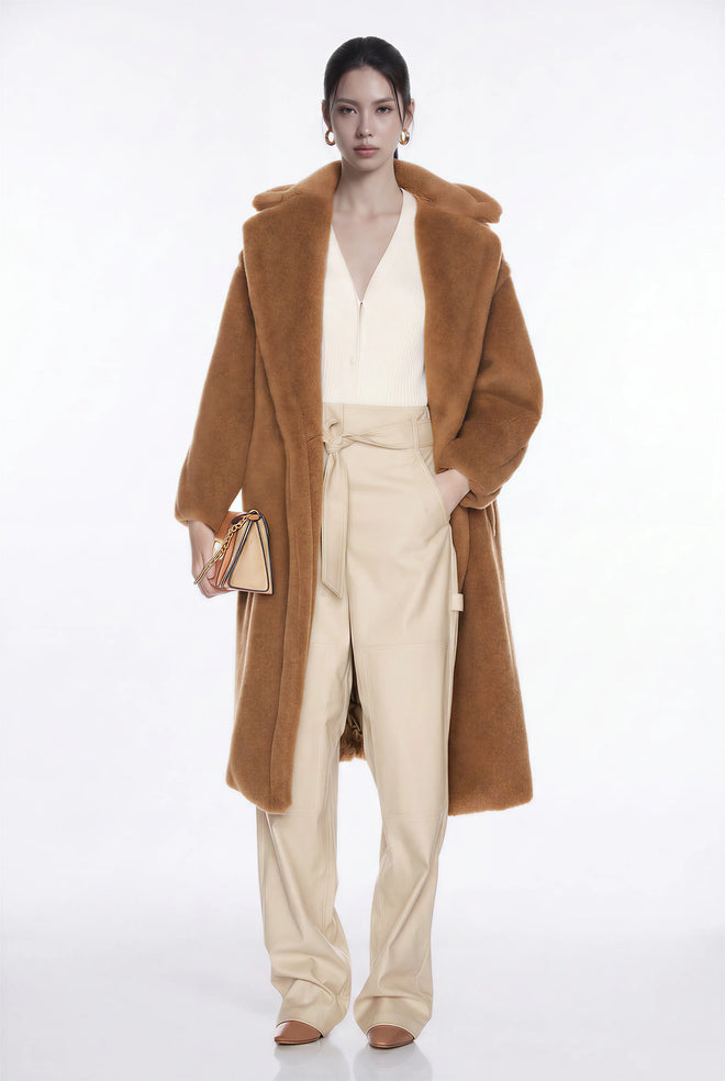 101604 Teddy Bear Icon Coat in alpaca and wool