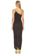 Draped Cowl Neck Maxi Dress
