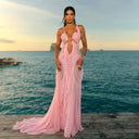looke garment pink venus wetlook dress full styled banner view