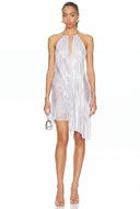 Silver Moon Wetlook Midi Dress