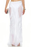 Wet Look Long Skirt